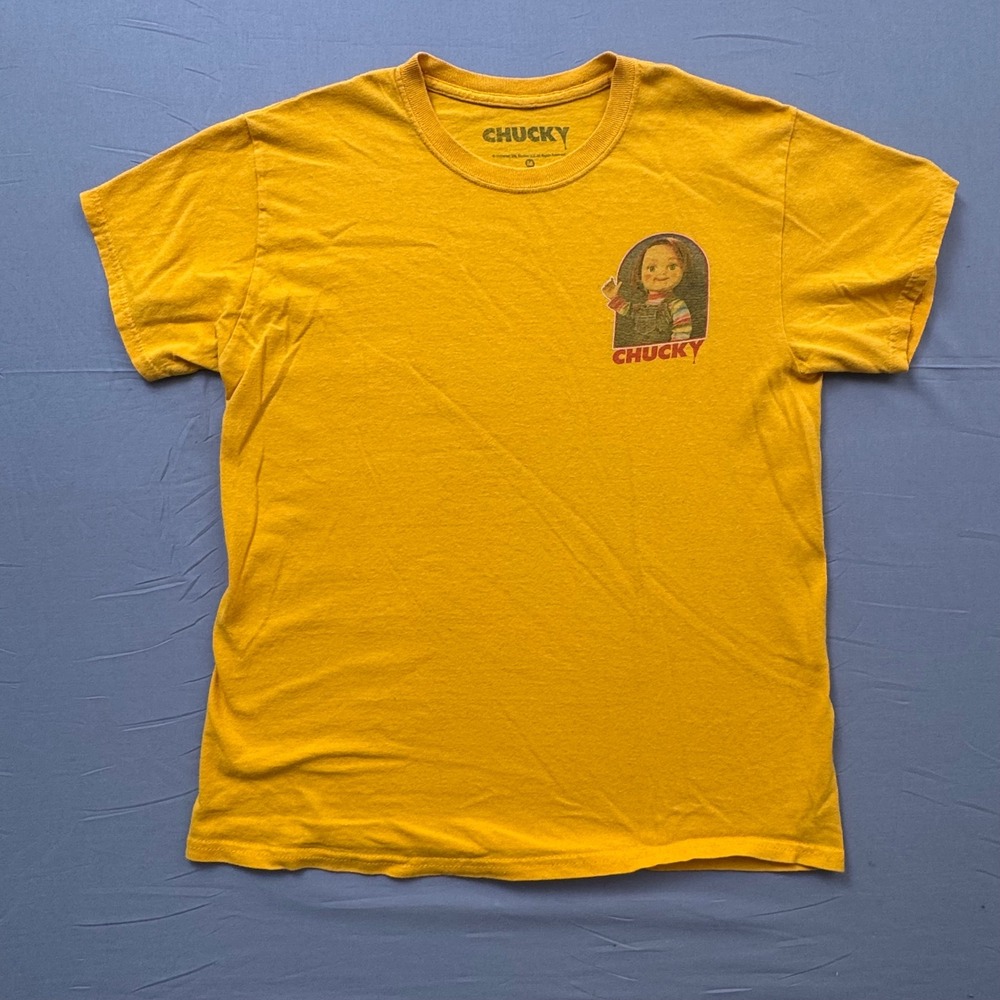 Chucky Child's Play Good Guys Yellow Graphic T-Shirt Mens Medium Horror Movie